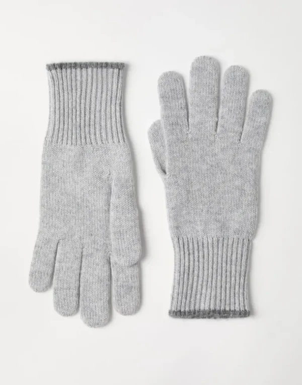 Cashmere knit gloves