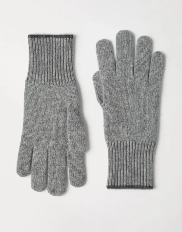 Cashmere knit gloves