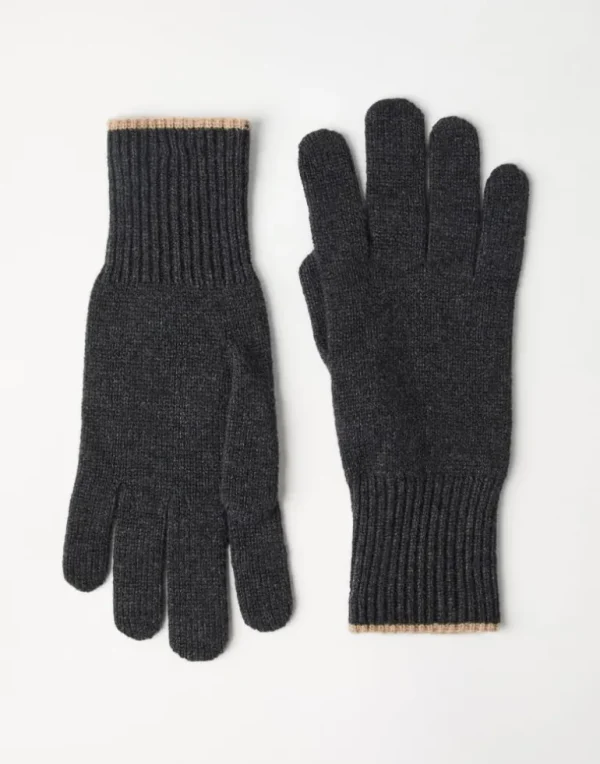 Cashmere knit gloves