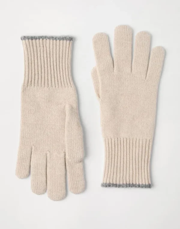 Cashmere knit gloves