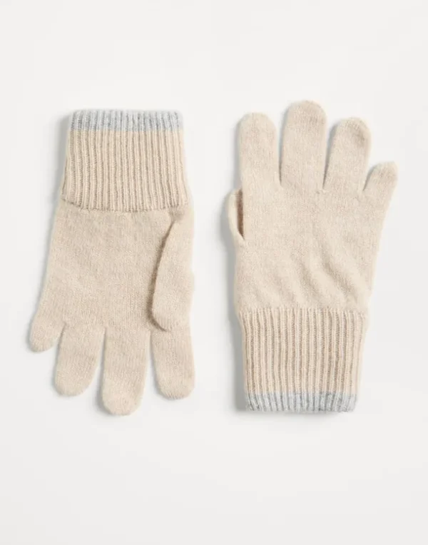 Cashmere knit gloves