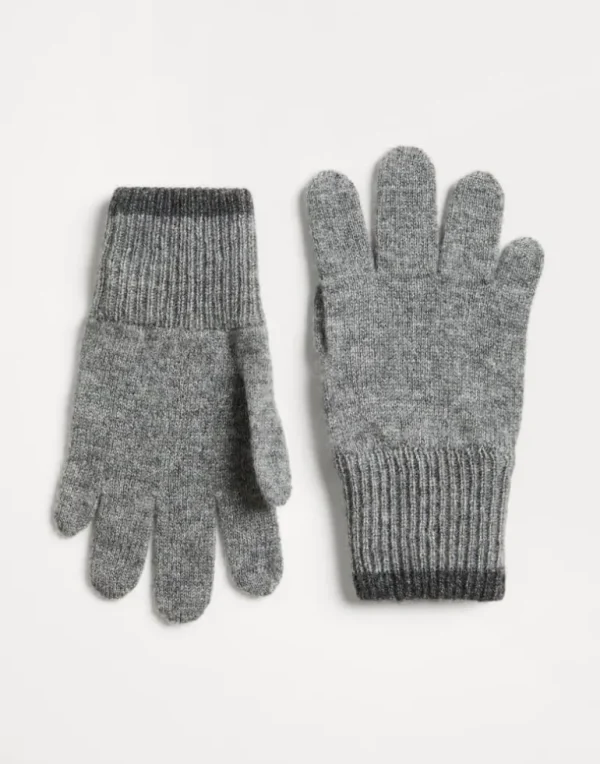 Cashmere knit gloves