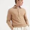 Cashmere knit polo