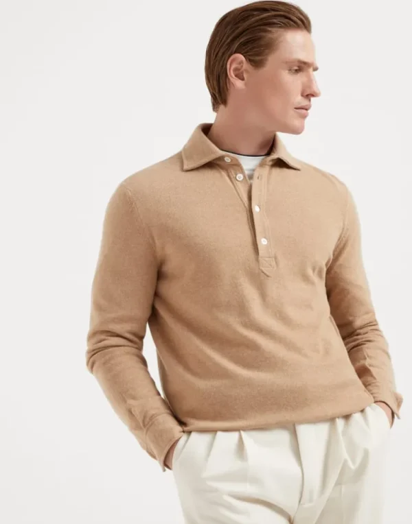 Cashmere knit polo