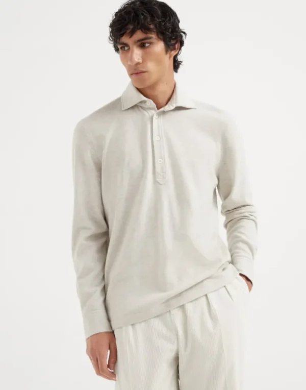 Cashmere knit polo