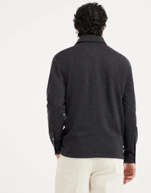 Cashmere knit polo