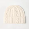 Cashmere Nordic cable knit beanie