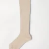 Cashmere rib knit socks