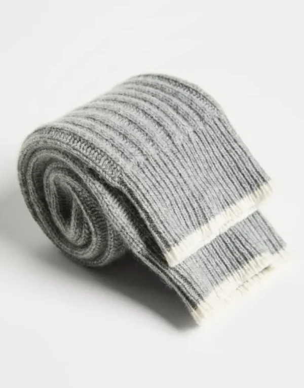 Cashmere rib knit socks