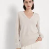 Cashmere sweater with monili