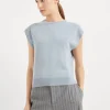 Cashmere sweater with monili