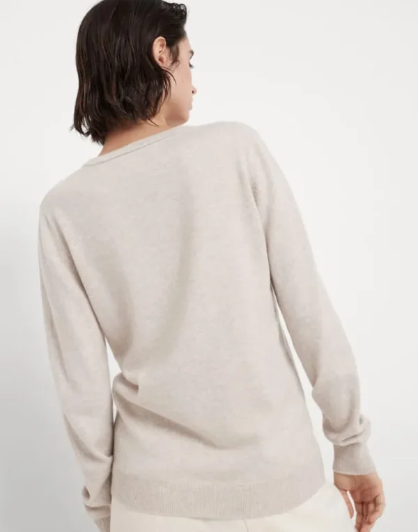 Cashmere sweater with monili