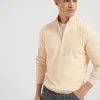 Cashmere turtleneck sweater with half zip