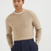 Cashmere vanisé cable knit sweater