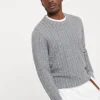 Cashmere vanisé cable knit sweater