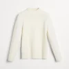 Cashmere waffle stitch turtleneck sweater