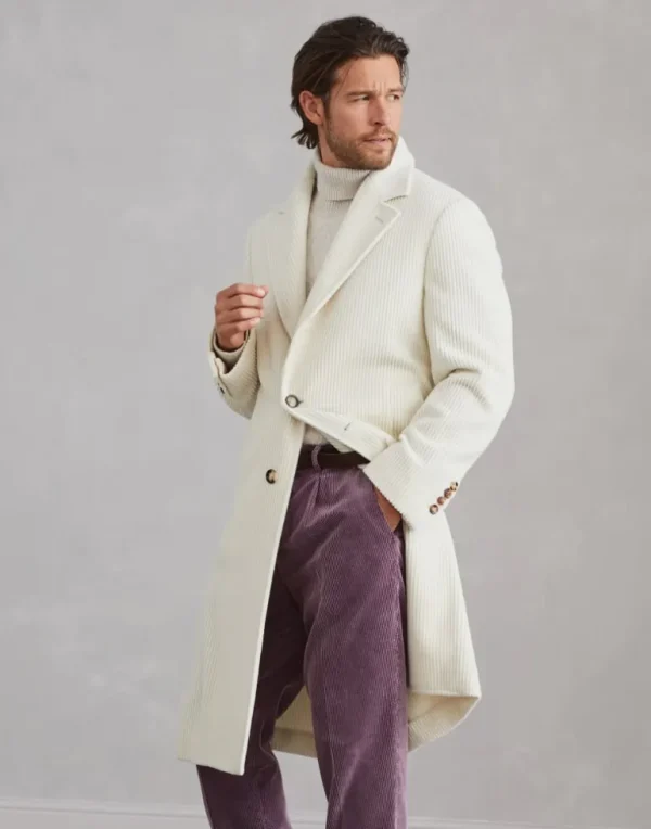 Cashmere wide wale corduroy coat