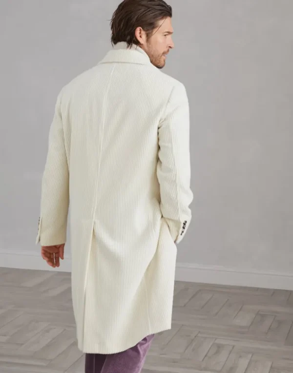 Cashmere wide wale corduroy coat