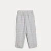 Checked cotton flannel pajama trousers