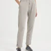 Comfort cotton and silk interlock trousers with Precious stripe