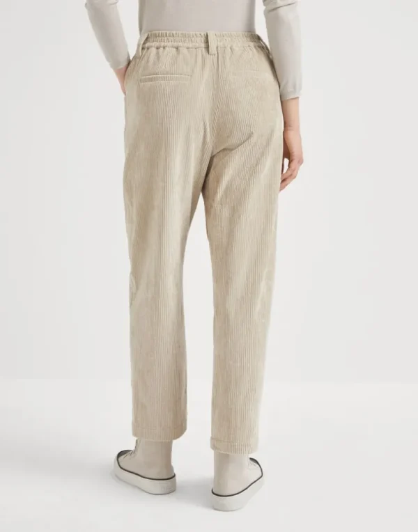 Comfort cotton corduroy baggy trousers