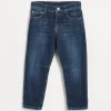 Comfort cotton denim five-pocket trousers