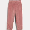 Comfort cotton shadow wale corduroy barrel trousers with monili