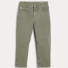 Comfort dyed lightweight denim five-pocket trousers