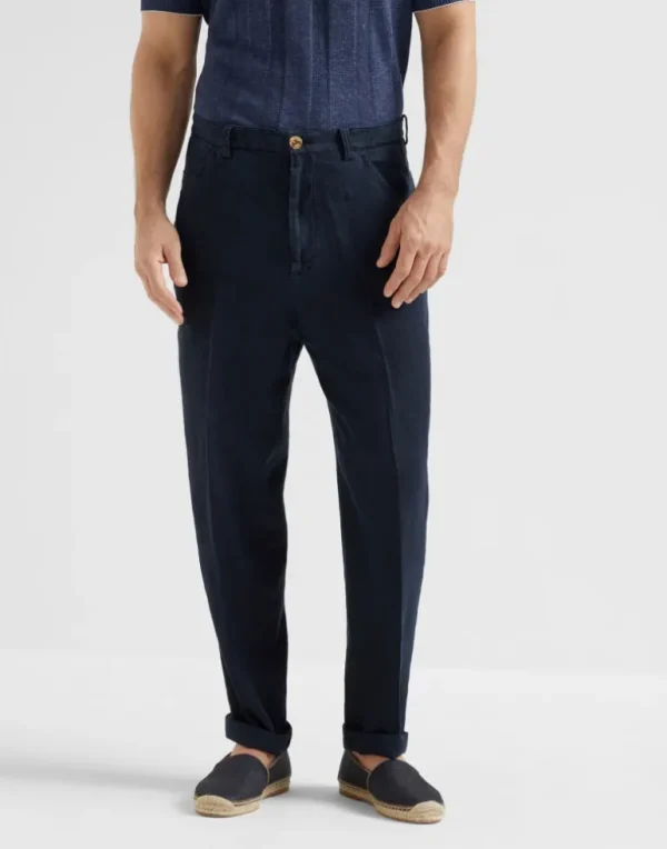 Comfort linen leisure fit trousers