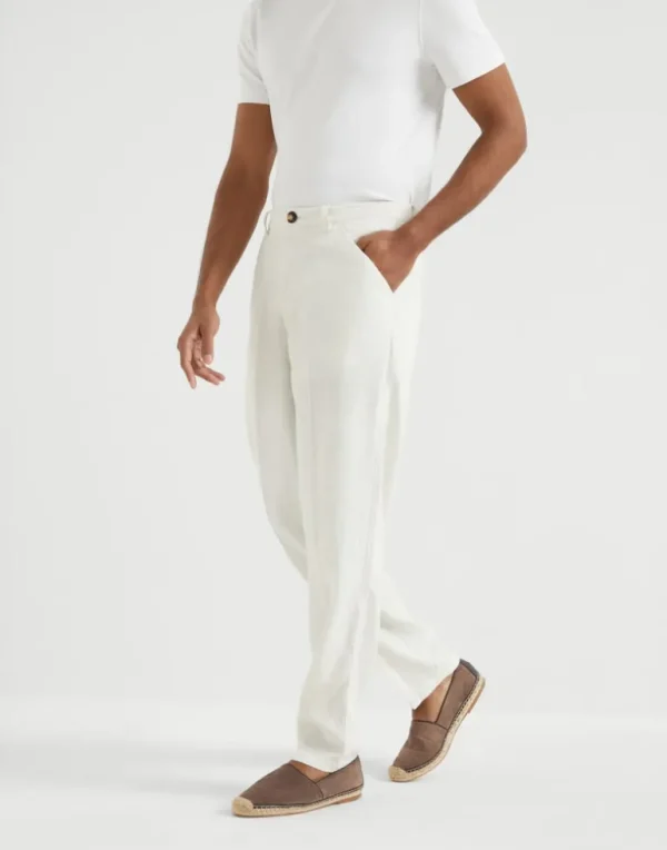 Comfort linen leisure fit trousers