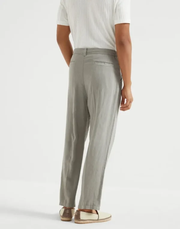 Comfort linen leisure fit trousers