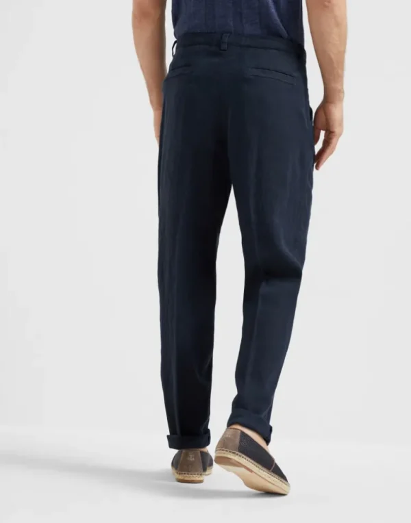 Comfort linen leisure fit trousers