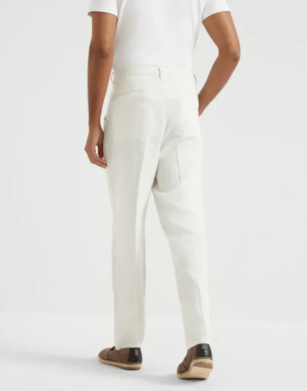 Comfort linen leisure fit trousers