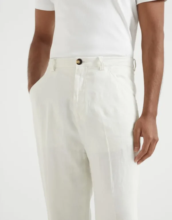 Comfort linen leisure fit trousers