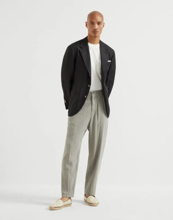 Comfort linen leisure fit trousers