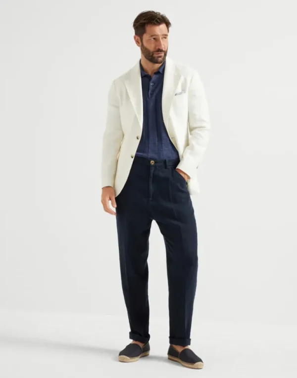 Comfort linen leisure fit trousers