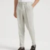 Comfort wool, silk and cashmere Prince of Wales leisure fit trousers with pleat