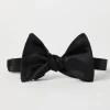 Cotton and silk satin bow tie