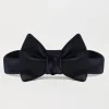 Cotton and silk satin bow tie