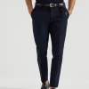 Cotton and virgin wool gabardine Italian fit trousers