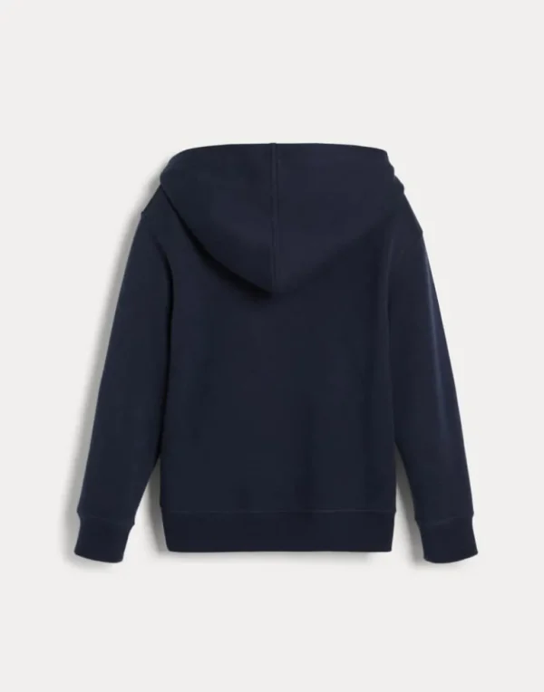 Cotton, cashmere and silk French terry double cloth hooded sweatshirt with print