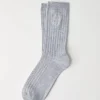 Cotton chalk stripe effect socks with logo