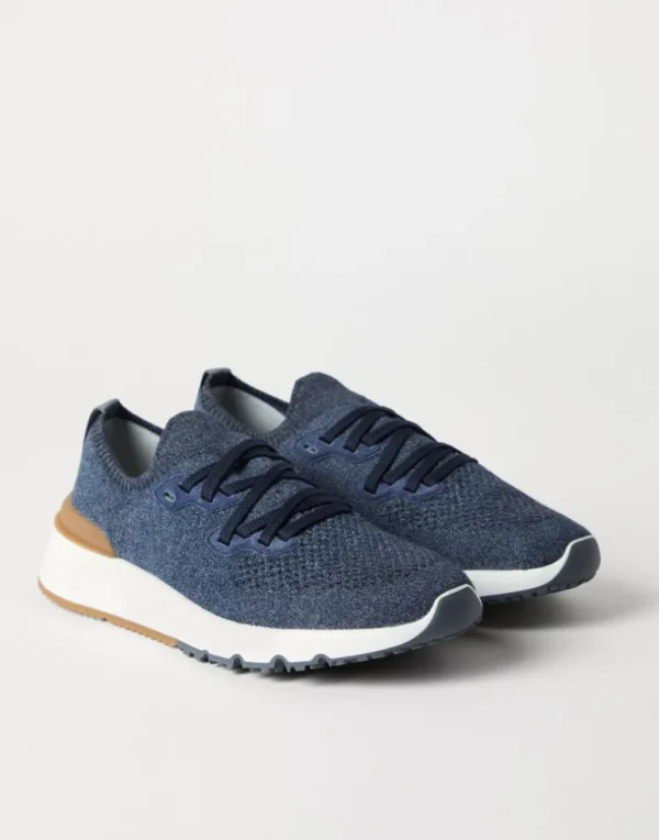 Cotton chiné knit runners