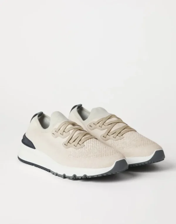 Cotton chiné knit runners