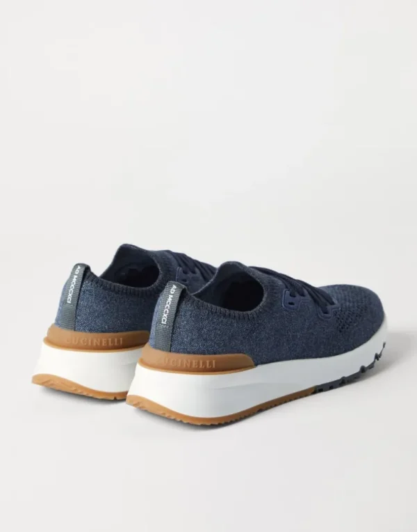 Cotton chiné knit runners