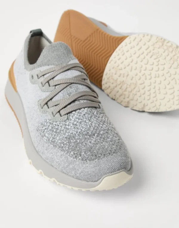 Cotton chiné knit runners