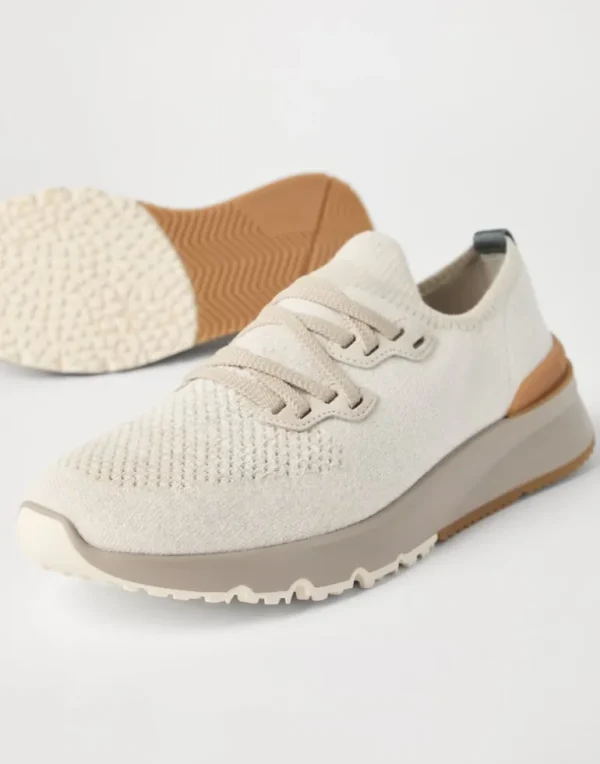 Cotton chiné knit runners