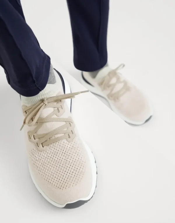 Cotton chiné knit runners