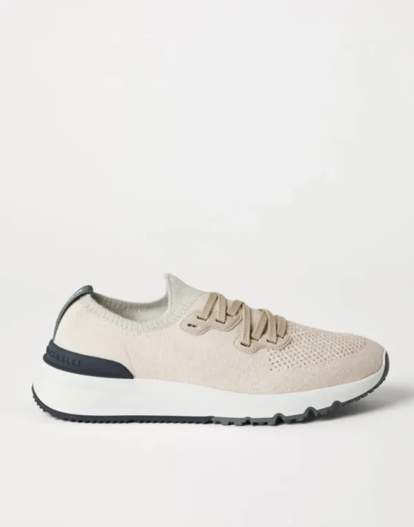 Cotton chiné knit runners