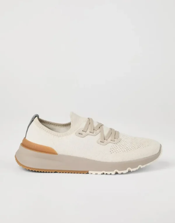 Cotton chiné knit runners